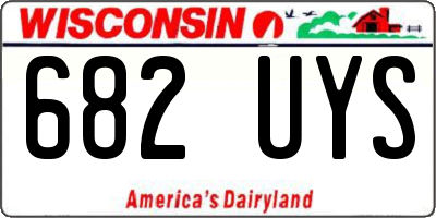 WI license plate 682UYS