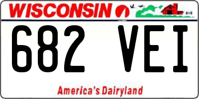 WI license plate 682VEI