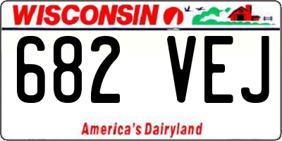 WI license plate 682VEJ