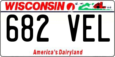 WI license plate 682VEL