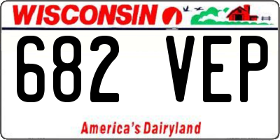 WI license plate 682VEP