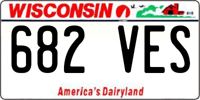 WI license plate 682VES