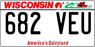 WI license plate 682VEU