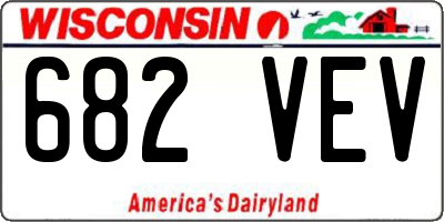 WI license plate 682VEV