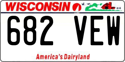 WI license plate 682VEW