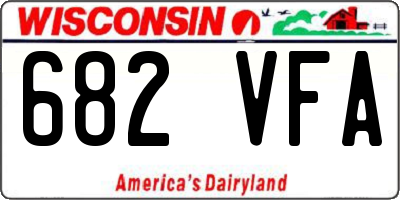 WI license plate 682VFA