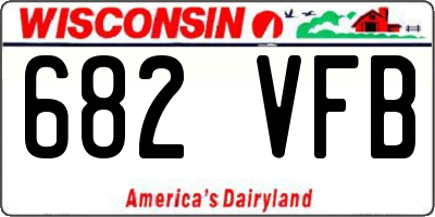 WI license plate 682VFB