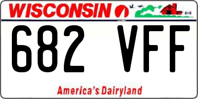 WI license plate 682VFF