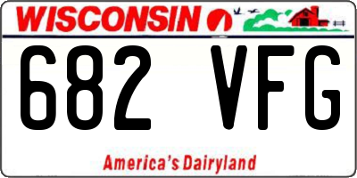 WI license plate 682VFG