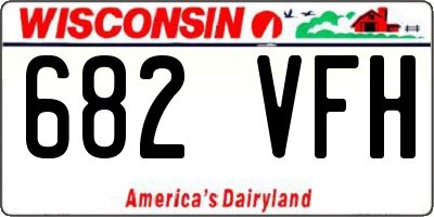 WI license plate 682VFH