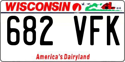 WI license plate 682VFK