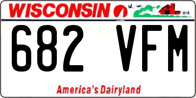 WI license plate 682VFM