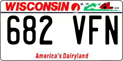 WI license plate 682VFN