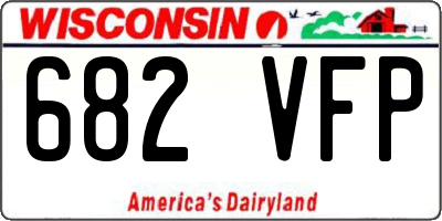 WI license plate 682VFP
