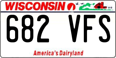 WI license plate 682VFS