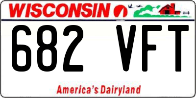 WI license plate 682VFT