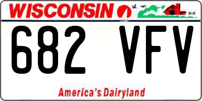 WI license plate 682VFV