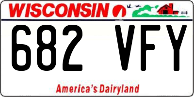WI license plate 682VFY