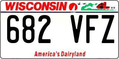 WI license plate 682VFZ