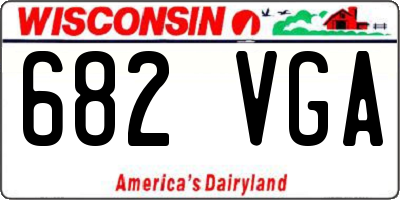 WI license plate 682VGA