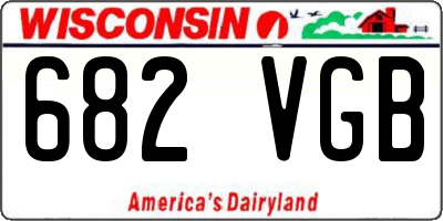WI license plate 682VGB