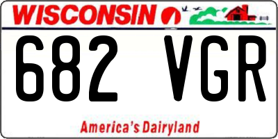 WI license plate 682VGR