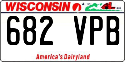 WI license plate 682VPB