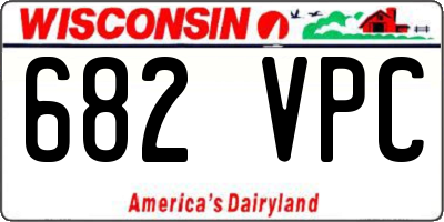 WI license plate 682VPC