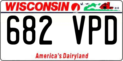 WI license plate 682VPD