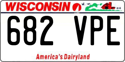 WI license plate 682VPE