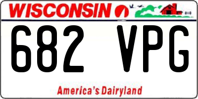 WI license plate 682VPG