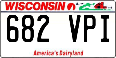 WI license plate 682VPI