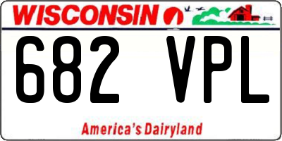 WI license plate 682VPL