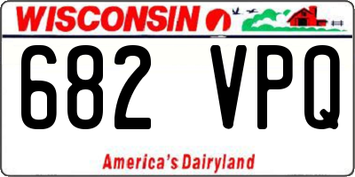 WI license plate 682VPQ