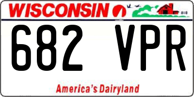 WI license plate 682VPR