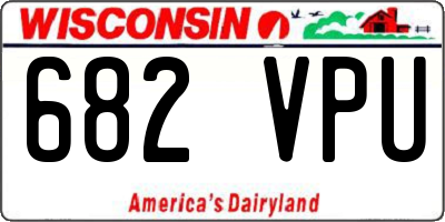 WI license plate 682VPU