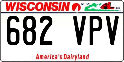 WI license plate 682VPV