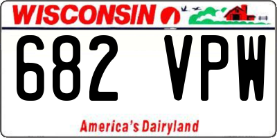 WI license plate 682VPW