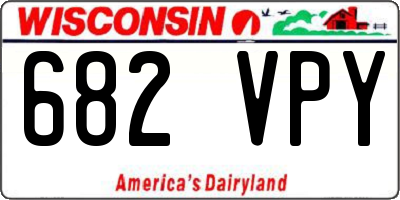 WI license plate 682VPY