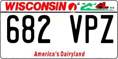 WI license plate 682VPZ