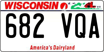 WI license plate 682VQA