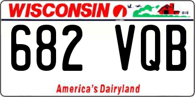 WI license plate 682VQB