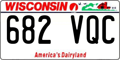 WI license plate 682VQC