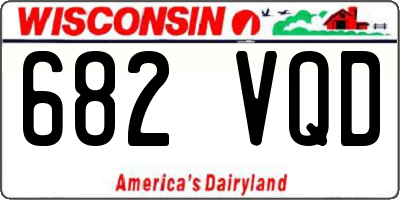 WI license plate 682VQD