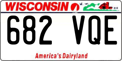 WI license plate 682VQE