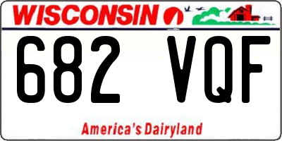 WI license plate 682VQF