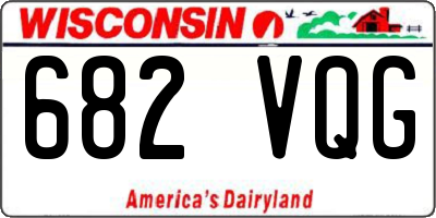 WI license plate 682VQG