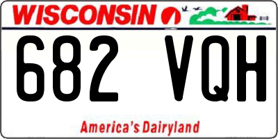 WI license plate 682VQH