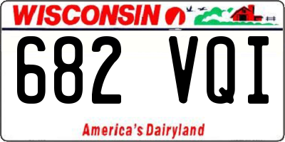 WI license plate 682VQI