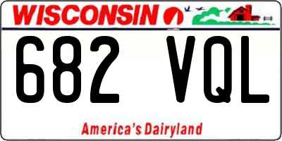 WI license plate 682VQL
